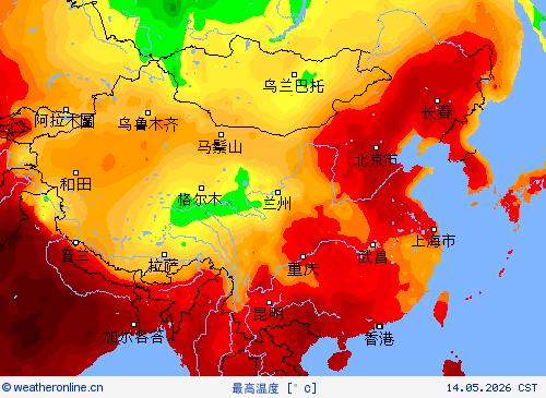 最高温度 预报图