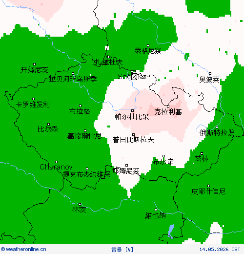 雷暴 预报图