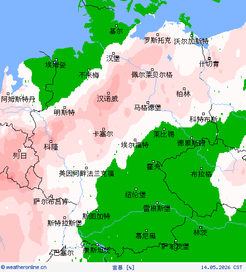 雷暴 预报图