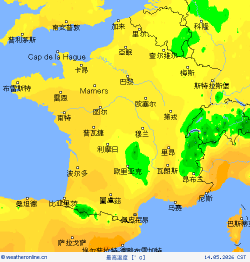 最高温度 预报图