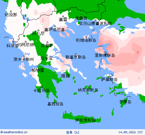 雷暴 预报图