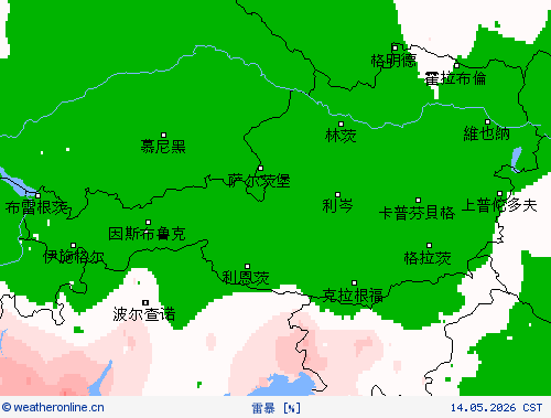 雷暴 预报图