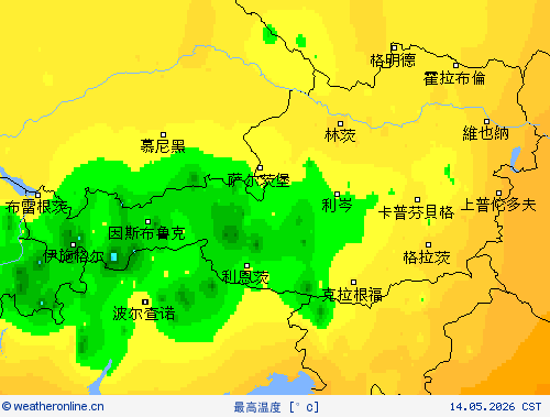 最高温度 预报图
