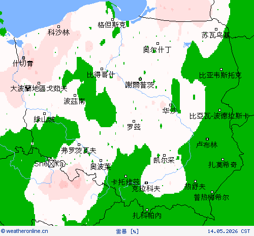 雷暴 预报图