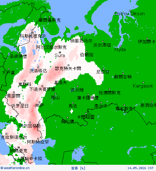 雷暴 预报图