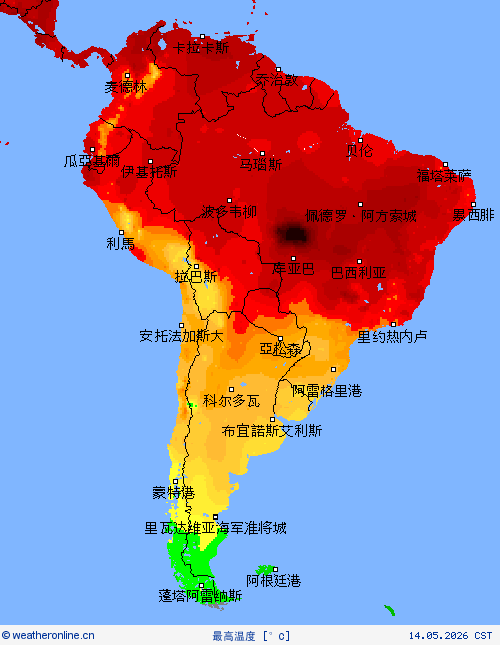 最高温度 预报图