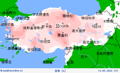 雷暴 预报图